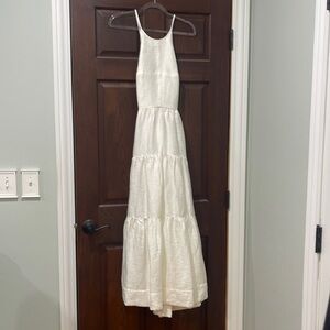 SHONA JOY white linen dress. Size 4. Gorgeous! Gentle pre loved condition.